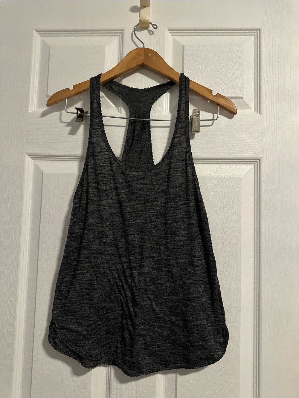 Lululemon Women's Charcoal Racerback Tank Top - Casual Activewear